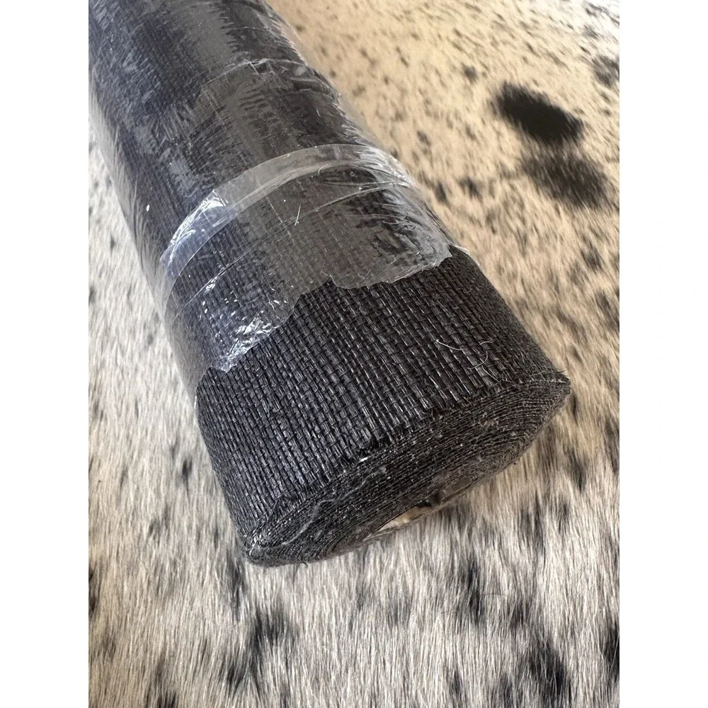 Schumacher Natural Grasscloth Haruki Wallpaper Roll Jet (Black) #5004715 run 007